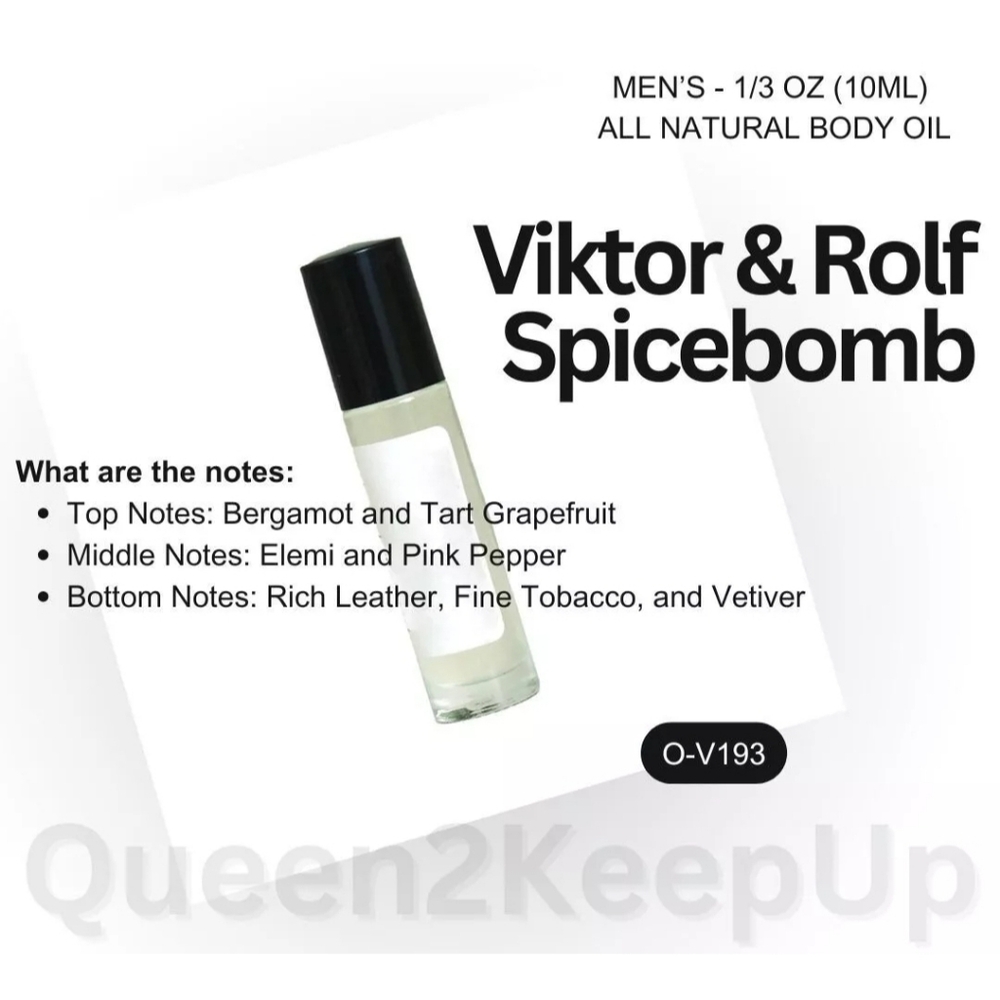 Viktor & Rolf Spicebomb (M) Inspired Impression Body Oil 1/3 oz Rollerball